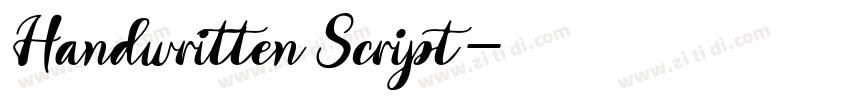 Handwritten Script字体转换